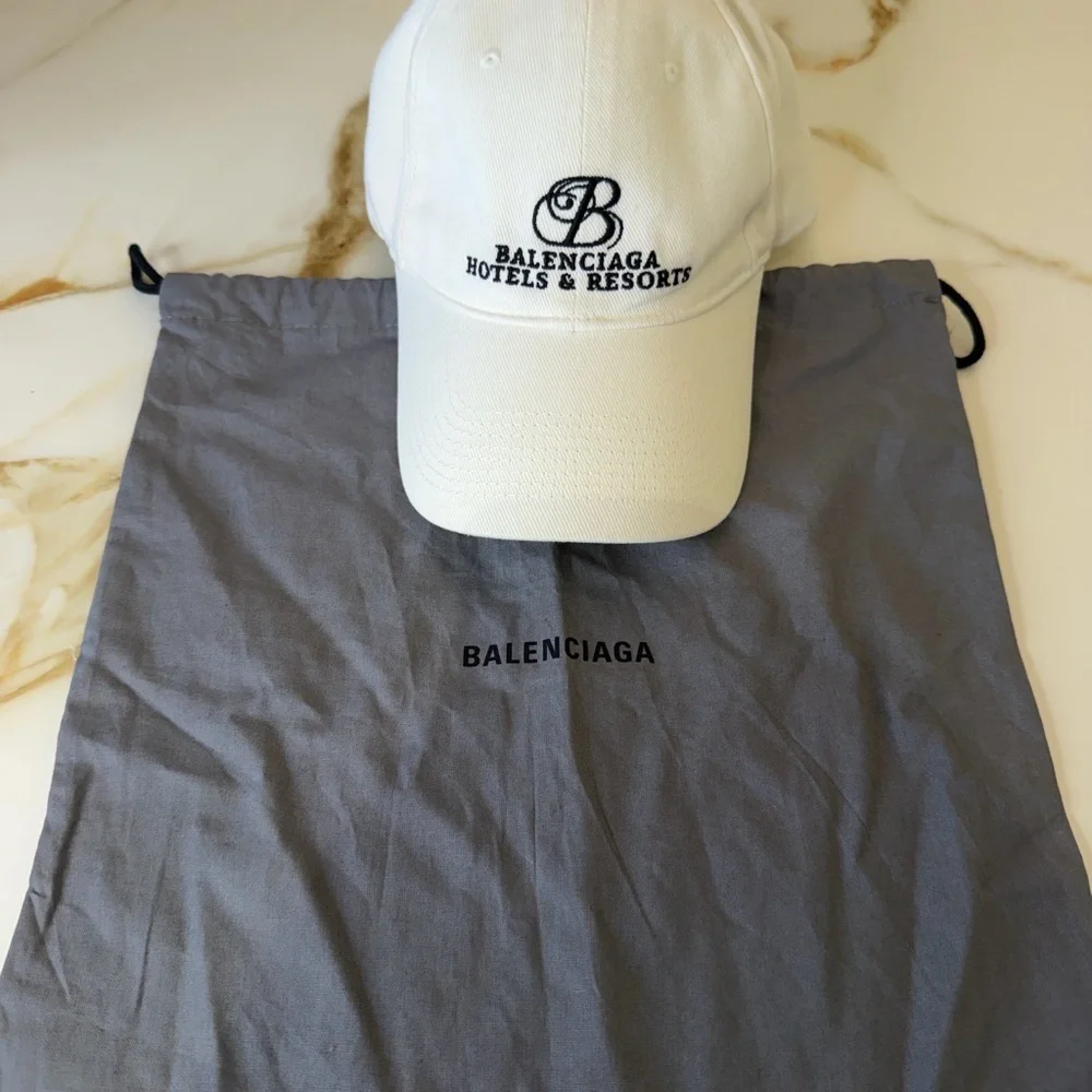 Balenciaga White Logo Cap